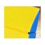 Sezlong Ergonomic pentru lectura copii Comfy Sofa din spuma poliuretanica - Ergo Vari cu soft touch rabatabil transformabil- Galben Albastru